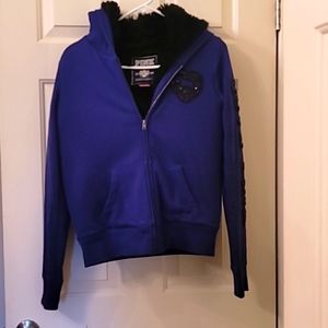 Victoria's Secret PINK Fur Sweatshirt Hoodie, XS